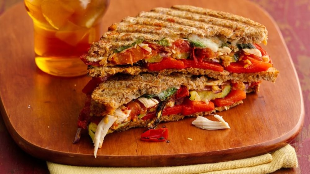 Skinny Chicken and Roasted Vegetable Paninis All In Good Measure